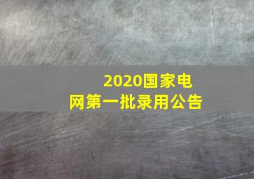 2020国家电网第一批录用公告