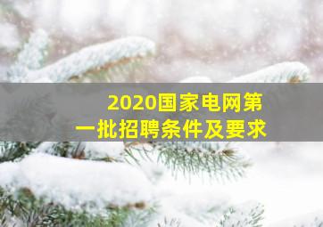 2020国家电网第一批招聘条件及要求