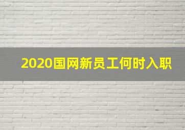 2020国网新员工何时入职