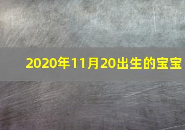 2020年11月20出生的宝宝