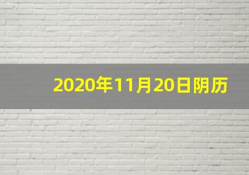 2020年11月20日阴历