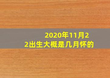 2020年11月22出生大概是几月怀的