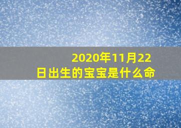 2020年11月22日出生的宝宝是什么命