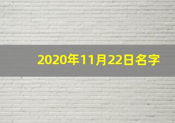 2020年11月22日名字