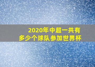 2020年中超一共有多少个球队参加世界杯