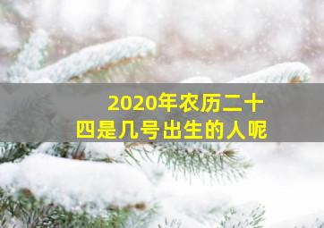 2020年农历二十四是几号出生的人呢