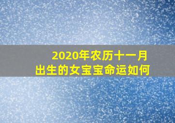 2020年农历十一月出生的女宝宝命运如何