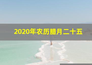 2020年农历腊月二十五