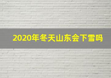 2020年冬天山东会下雪吗