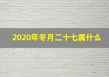 2020年冬月二十七属什么