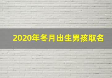 2020年冬月出生男孩取名