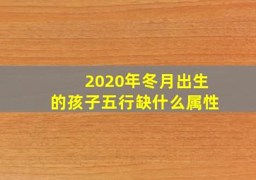 2020年冬月出生的孩子五行缺什么属性