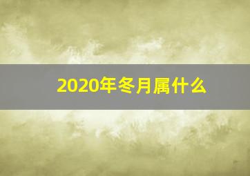 2020年冬月属什么