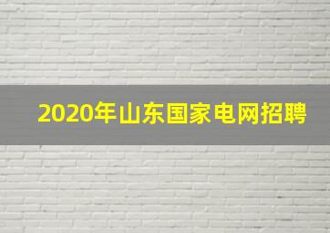 2020年山东国家电网招聘