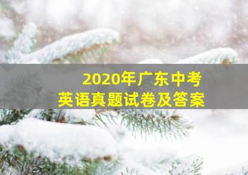 2020年广东中考英语真题试卷及答案