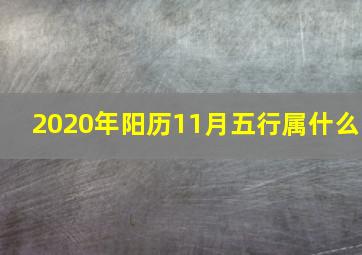 2020年阳历11月五行属什么