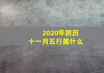 2020年阴历十一月五行属什么