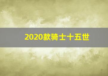 2020款骑士十五世