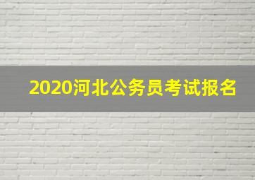 2020河北公务员考试报名