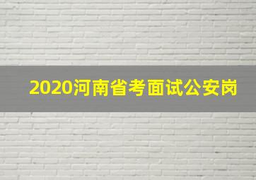 2020河南省考面试公安岗