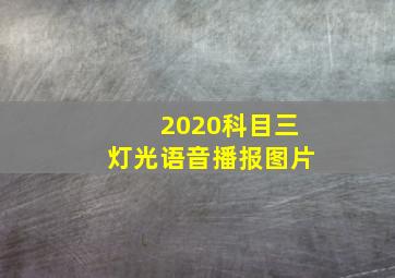 2020科目三灯光语音播报图片