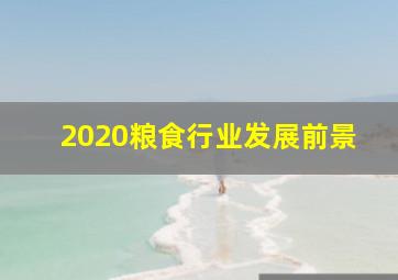 2020粮食行业发展前景