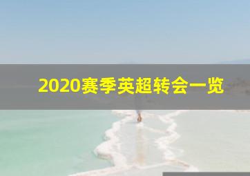 2020赛季英超转会一览