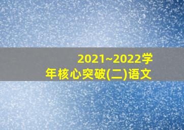 2021~2022学年核心突破(二)语文