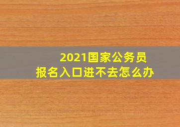 2021国家公务员报名入口进不去怎么办