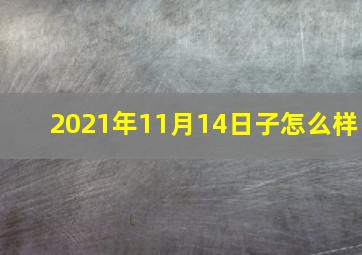 2021年11月14日子怎么样