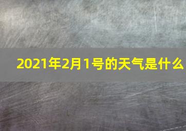 2021年2月1号的天气是什么