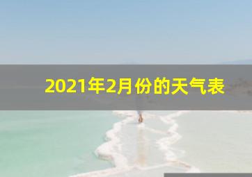 2021年2月份的天气表