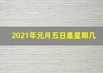 2021年元月五日是星期几