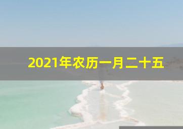 2021年农历一月二十五