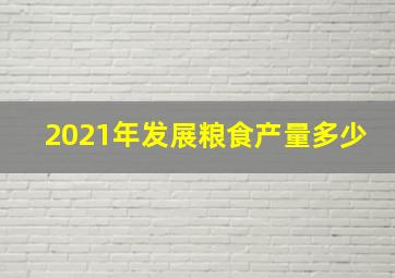 2021年发展粮食产量多少