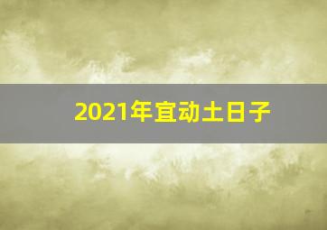 2021年宜动土日子