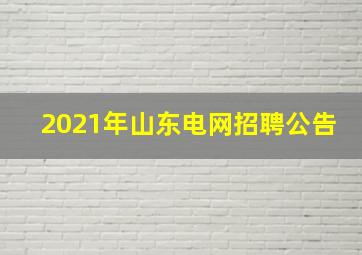 2021年山东电网招聘公告