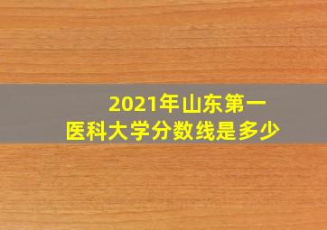 2021年山东第一医科大学分数线是多少