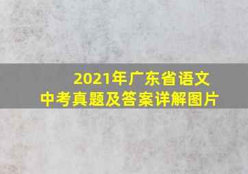 2021年广东省语文中考真题及答案详解图片