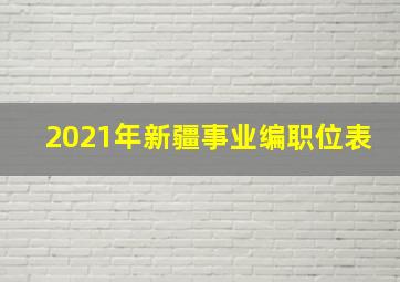 2021年新疆事业编职位表