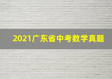 2021广东省中考数学真题