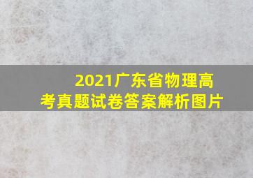 2021广东省物理高考真题试卷答案解析图片