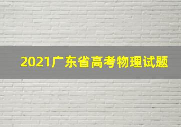 2021广东省高考物理试题