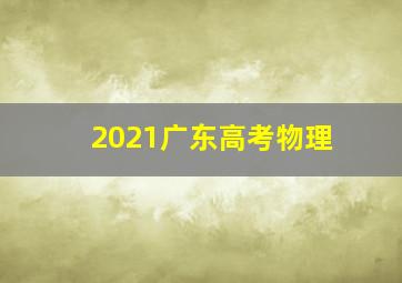 2021广东高考物理