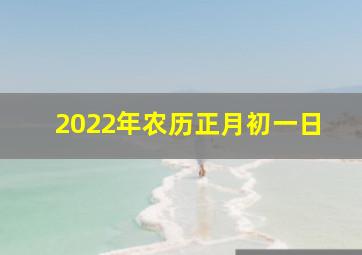 2022年农历正月初一日