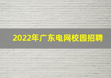 2022年广东电网校园招聘