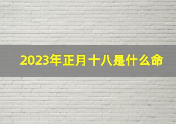 2023年正月十八是什么命