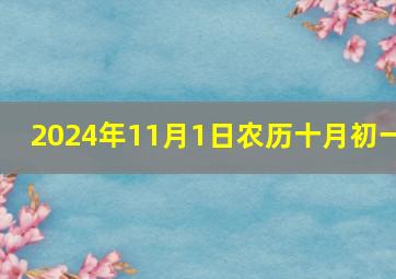 2024年11月1日农历十月初一