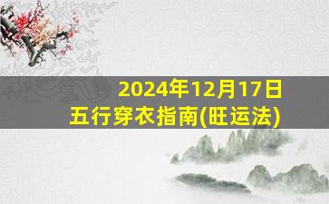 2024年12月17日五行穿衣指南(旺运法)