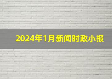 2024年1月新闻时政小报